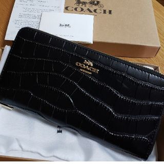 コーチ(COACH)の未使用☆COACH　コーチ　長財布　クロコ調(財布)