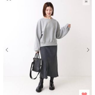 Spick and Span キュプラフィブリルサテンスカート ¥15400