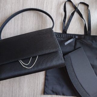 ブラックフォーマルバッグ、ふくさ、サブバッグ3点セット　喪用(ハンドバッグ)
