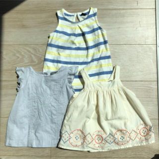 ベビーギャップ(babyGAP)のbaby Gap♡夏服3枚セット　80（12〜18）(ワンピース)