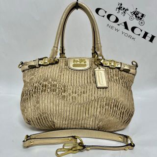 新品未使用】coach コーチ バッグ マディソンオプアート メタリック