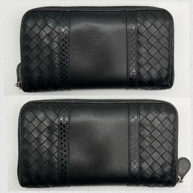 Bottega Veneta(ボッテガヴェネタ)の人気のブラック✨ボッテガ ヴェネタ ラウンドファスナー　長財布✨パイソン ライン メンズのファッション小物(長財布)の商品写真