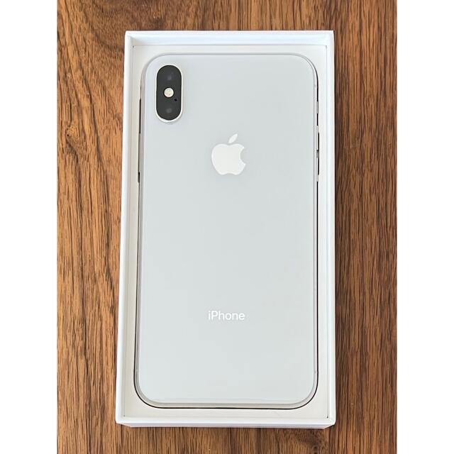 美品】iPhoneⅩ silverシルバー 64GB SIMフリー - スマートフォン本体