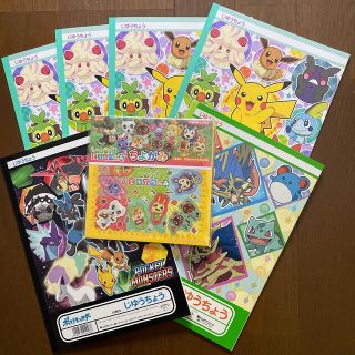 ショウワノート(ショウワノート)のポケモン自由帳　6冊　動物の森折り紙　新品　(ノート/メモ帳/ふせん)