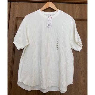 ユニクロ(UNIQLO)のUNIQLO☆ワッフルクルーネックT オフホワイト XXL(Tシャツ(半袖/袖なし))