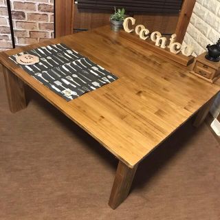 【4大特典付き】正方形木製脚の折りたたみセンターテーブル 90cm ...