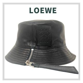 ロエベ(LOEWE)のLOEWE ロエベ アナグラム ハット ブラック レザー(ハット)