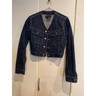 ラルフローレン(Ralph Lauren)のラルフローレン ノーカラーショート丈デニムジャケット(Gジャン/デニムジャケット)