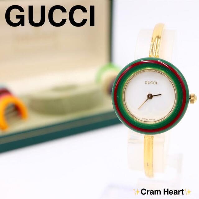 極美品! GUCCI グッチ 電池&ベルト新品交換済 レディース腕時計