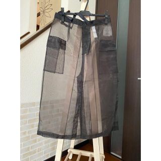 スライ(SLY)のSHEER CARGO ミディアムスカート(ひざ丈スカート)