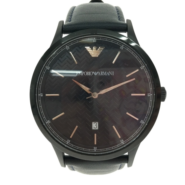 ▼▼EMPORIO ARMANI メンズ腕時計 レザー クオーツ AR-2479