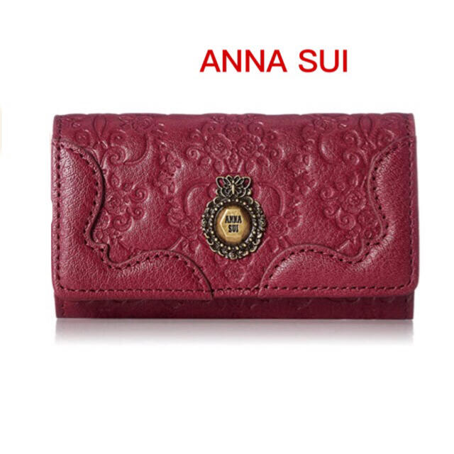 【色: ワイン】ANNA SUI アナスイ ヴィンテージローズ キーケース レデ
