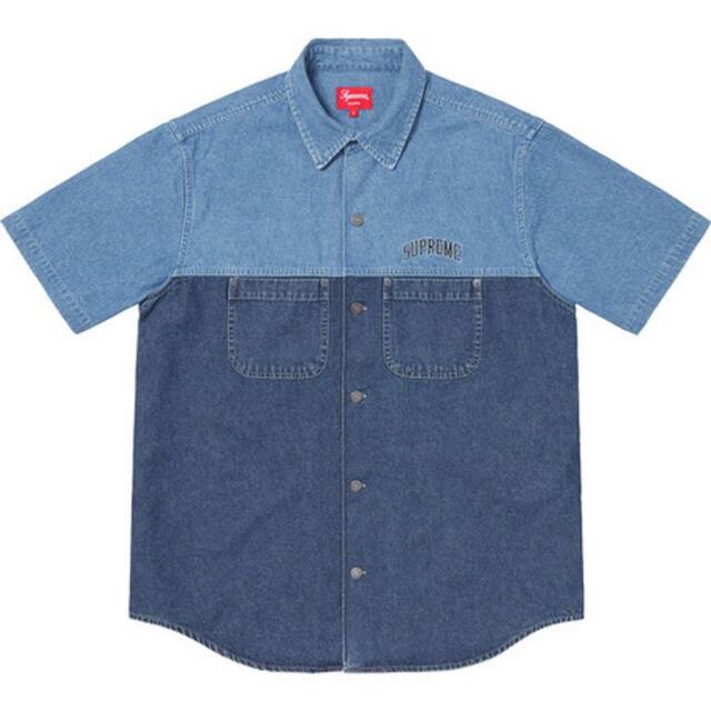 Supreme 2-Tone Denim S/S Shirt Sサイズシャツ