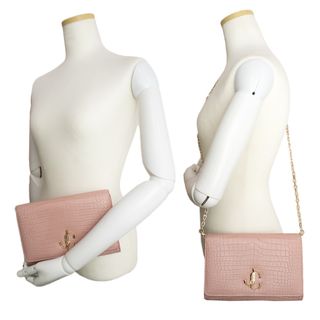 JIMMY CHOO - ジミーチュウ クロコ型押し クラッチ ショルダーバッグ