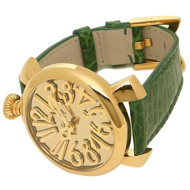 GaGa MILANO(ガガミラノ)の【新品未使用】 ガガミラノ 時計 GAGA MILANO グリーン ゴールド レディースのファッション小物(腕時計)の商品写真