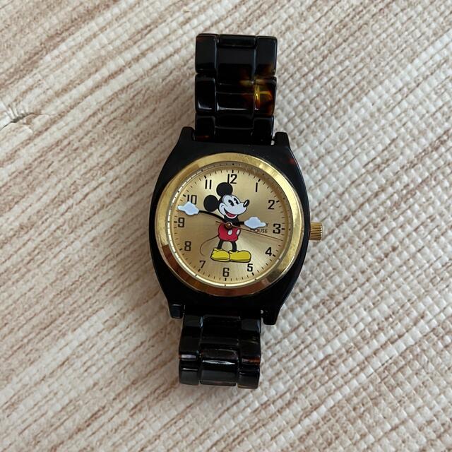 Disney(ディズニー)の【Disney】ミッキーマウス　べっ甲　腕時計 レディースのファッション小物(腕時計)の商品写真