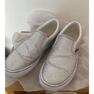 【新品未使用】VANS レディーススリッポン シルバー 23cm