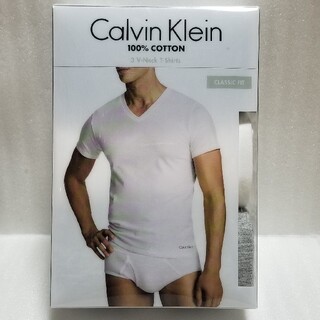 カルバンクライン(Calvin Klein)の3枚組　Calvin Klein　VネックTシャツ　綿100%　3色(Tシャツ/カットソー(半袖/袖なし))