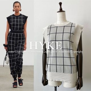 HYKE - 2022SS HYKEハイク ウインドウペン チェック ジャガード ...