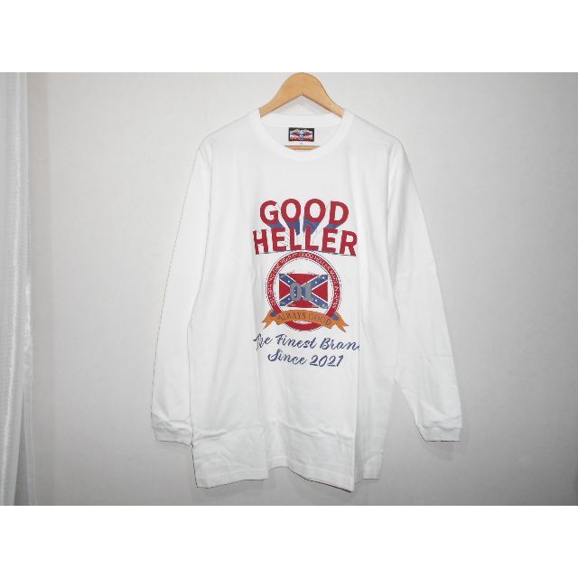 024001○ 未使用 GOOD HELLER ロンT L ホワイト - Tシャツ/カットソー ...