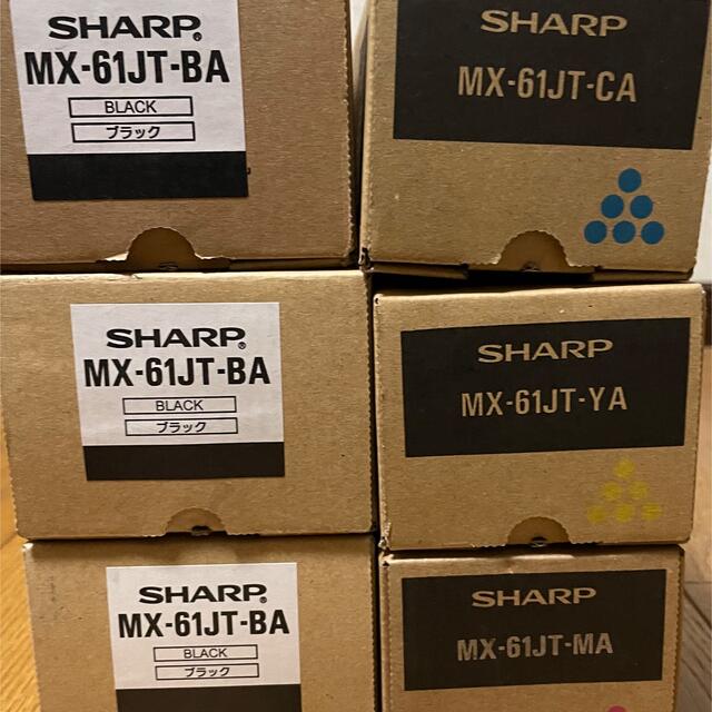 SHARP(シャープ)のノ助様専用MX-61JT-BA,CA,MA,YA 純正トナー インテリア/住まい/日用品のオフィス用品(OA機器)の商品写真