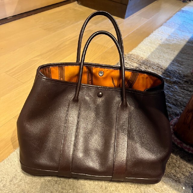 非常に高い品質 Hermes ブラウン ガーデンパーティPM - ハンドバッグ