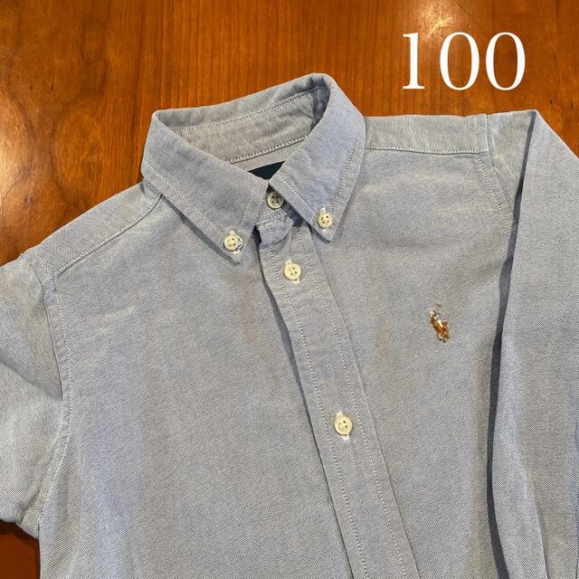 Ralph Lauren(ラルフローレン)のポロ　ラルフローレン　ボタンダウンシャツ　長袖 100 ブルー キッズ/ベビー/マタニティのキッズ服男の子用(90cm~)(ブラウス)の商品写真