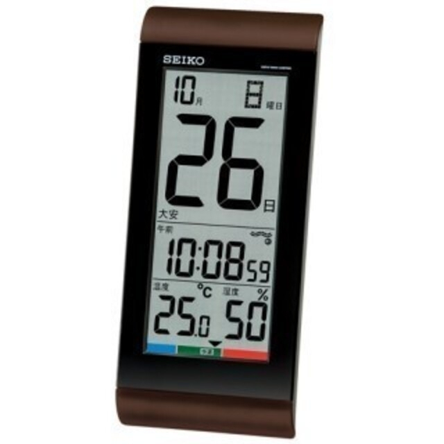 セイコー電波置き掛け時計日付曜日温湿度計の通販 by 森の熊さんshop ... セイコー電波時計温湿度計日付