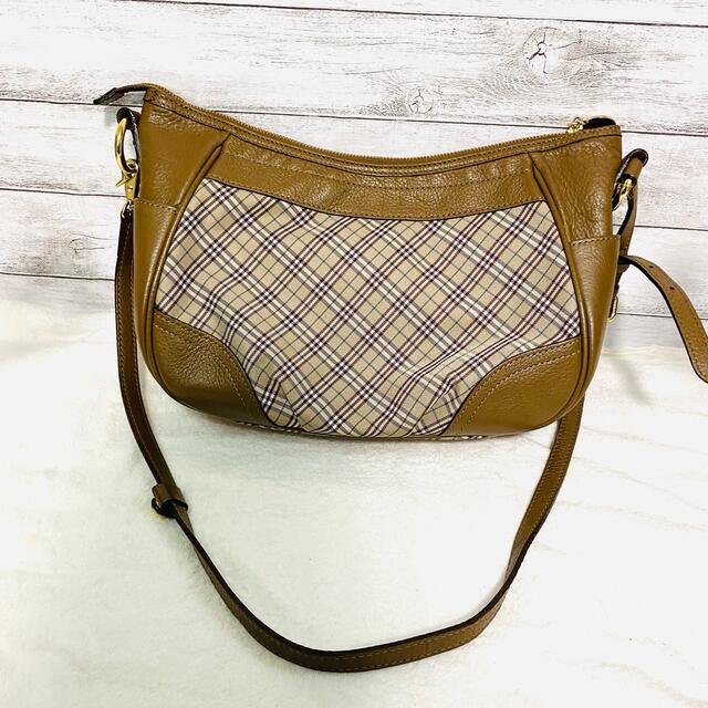 美品】BURBERRY BLUE LABEL ノバチェック柄 ショルダーバッグ ...