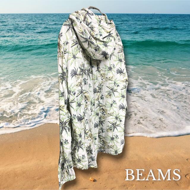 BEAMS(ビームス)のBEAMS パーカー ビーチ 海　ヘンプ　柄 メンズのトップス(パーカー)の商品写真