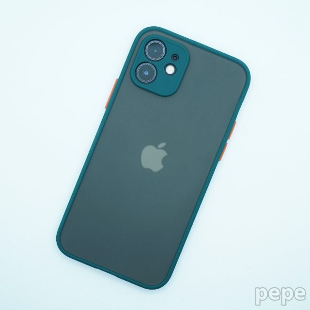 iPhone 12 半透明 ケース TPU グリーン スマホ/家電/カメラのスマホアクセサリー(iPhoneケース)の商品写真