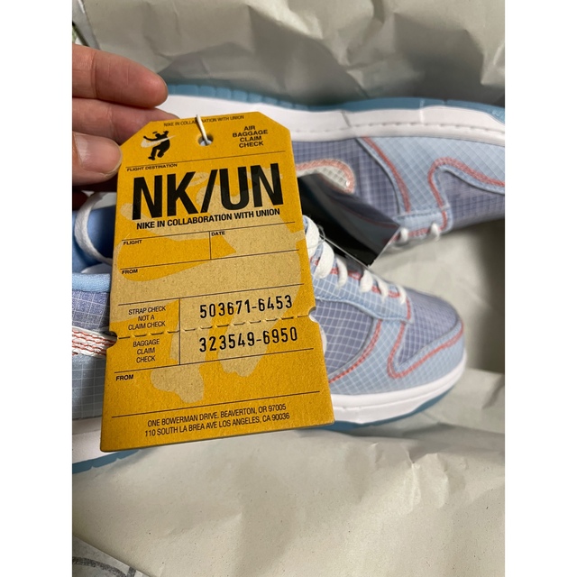 NIKE(ナイキ)のNIKE DUNK LOW UNION ARGON ナイキ ユニオン ダンク　 メンズの靴/シューズ(スニーカー)の商品写真