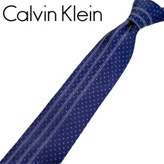 カルバンクライン(Calvin Klein)の【新品】 Calvin Klein カルバンクライン ネクタイ ネイビー ブルー(ネクタイ)