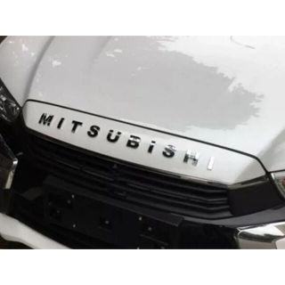 ミツビシ(三菱)のMITSUBISHI ボンネット フード レター エンブレム ガーニッシュ(車外アクセサリ)