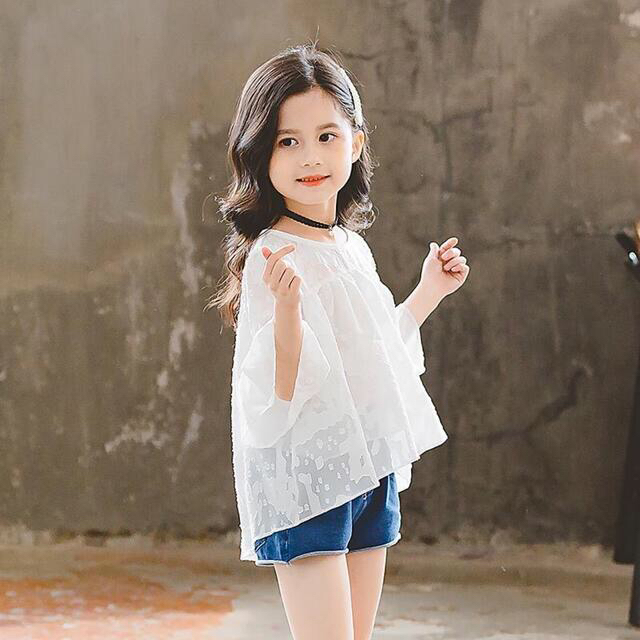 KSEA093子供服 トップス+デニムズボン 2点セット ショートパンツ 夏