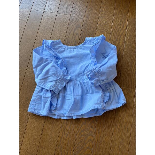 ZARA KIDS(ザラキッズ)のchika様専用！ZARA フリル　ブラウス　80cm キッズ/ベビー/マタニティのベビー服(~85cm)(シャツ/カットソー)の商品写真