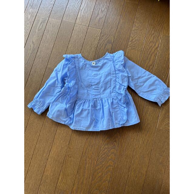 ZARA KIDS(ザラキッズ)のchika様専用！ZARA フリル　ブラウス　80cm キッズ/ベビー/マタニティのベビー服(~85cm)(シャツ/カットソー)の商品写真