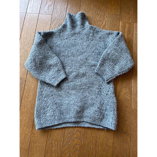 ZARA KIDS(ザラキッズ)のニット　タートル　ワンピース　ZARA 80cm キッズ/ベビー/マタニティのベビー服(~85cm)(ワンピース)の商品写真