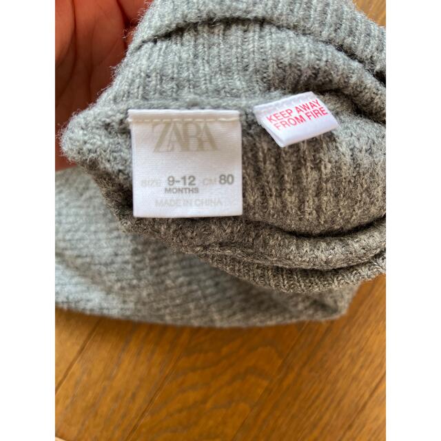 ZARA KIDS(ザラキッズ)のニット　タートル　ワンピース　ZARA 80cm キッズ/ベビー/マタニティのベビー服(~85cm)(ワンピース)の商品写真