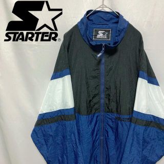 STARTER スターター ナイロンジャケット ブルゾン ネイビー XXL(ブルゾン)