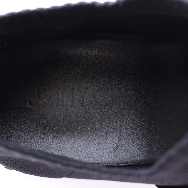 JIMMY CHOO(ジミーチュウ)のジミーチュウ ベローナ ニットスニーカー フェイクパール スタッズ 38 黒 レディースの靴/シューズ(スニーカー)の商品写真