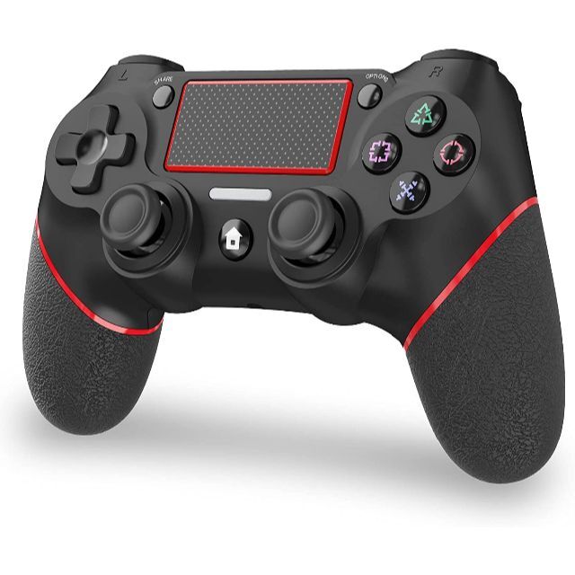 PS4 用コントローラー Bluetooth5.0接続 600mAh （赤） エンタメ/ホビーのゲームソフト/ゲーム機本体(家庭用ゲーム機本体)の商品写真