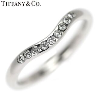 ティファニー(Tiffany & Co.)の【4/17掲載終了】ティファニー Pt950 ダイヤモンドリング カーブドバンド(リング(指輪))