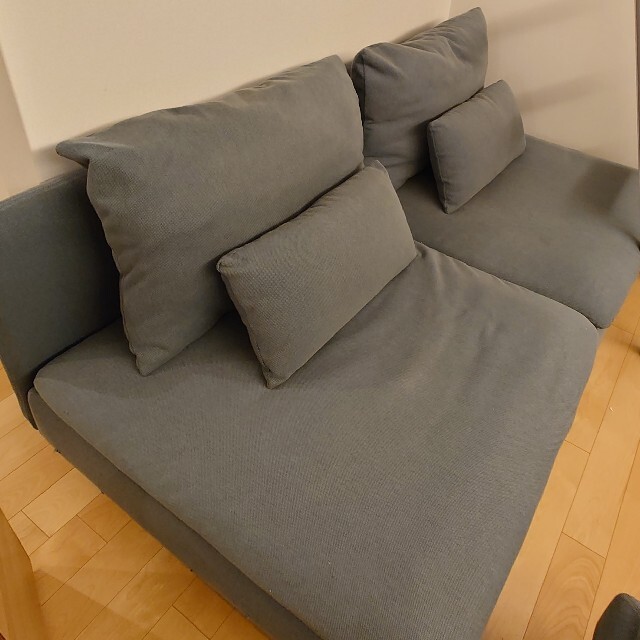 お値下げ!IKEAソファソーデルハムン3人掛販売終了品!クッション材難