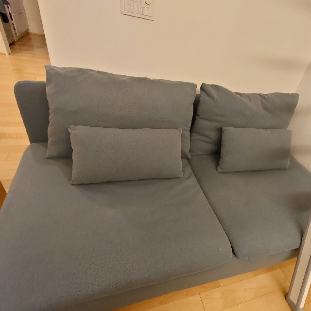 お値下げ!IKEAソファソーデルハムン3人掛販売終了品!クッション材難