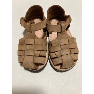 ザラキッズ(ZARA KIDS)のZARA レザーケージサンダル 12.5㎝(サンダル)