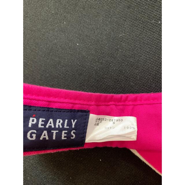 PEARLY GATES(パーリーゲイツ)のパーリゲイツ サンバイザー ピンク レディースの帽子(キャップ)の商品写真