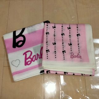 バービー(Barbie)の【未使用】 Barbie  ハンカチ  2枚セット(ハンカチ)