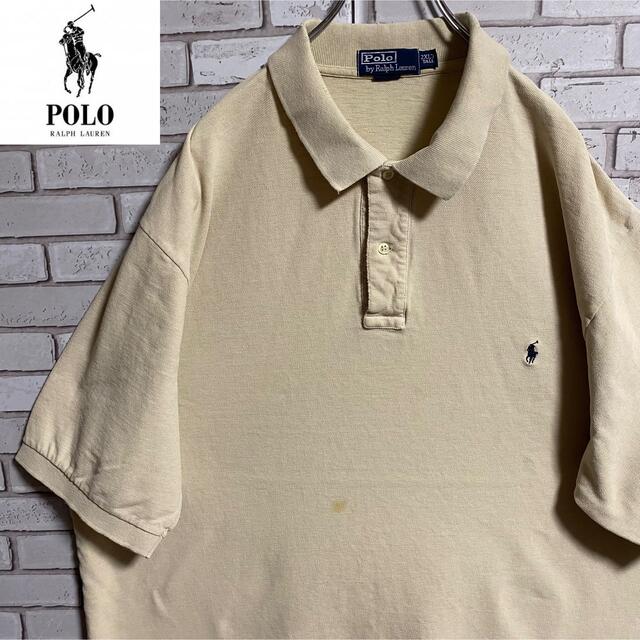 POLO RALPH LAUREN(ポロラルフローレン)の90s 古着 ポロ ラルフローレン 刺繍ロゴ ビッグシルエット ゆるだぼ メンズのトップス(ポロシャツ)の商品写真