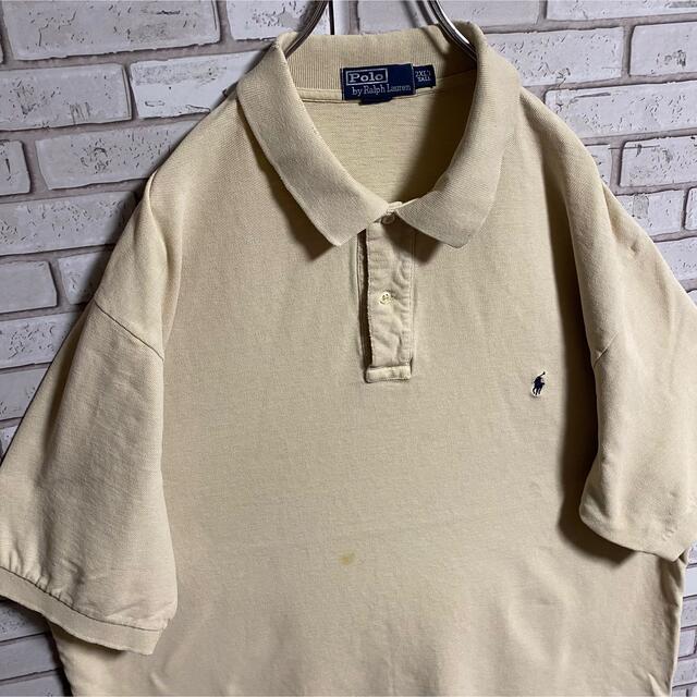 POLO RALPH LAUREN(ポロラルフローレン)の90s 古着 ポロ ラルフローレン 刺繍ロゴ ビッグシルエット ゆるだぼ メンズのトップス(ポロシャツ)の商品写真